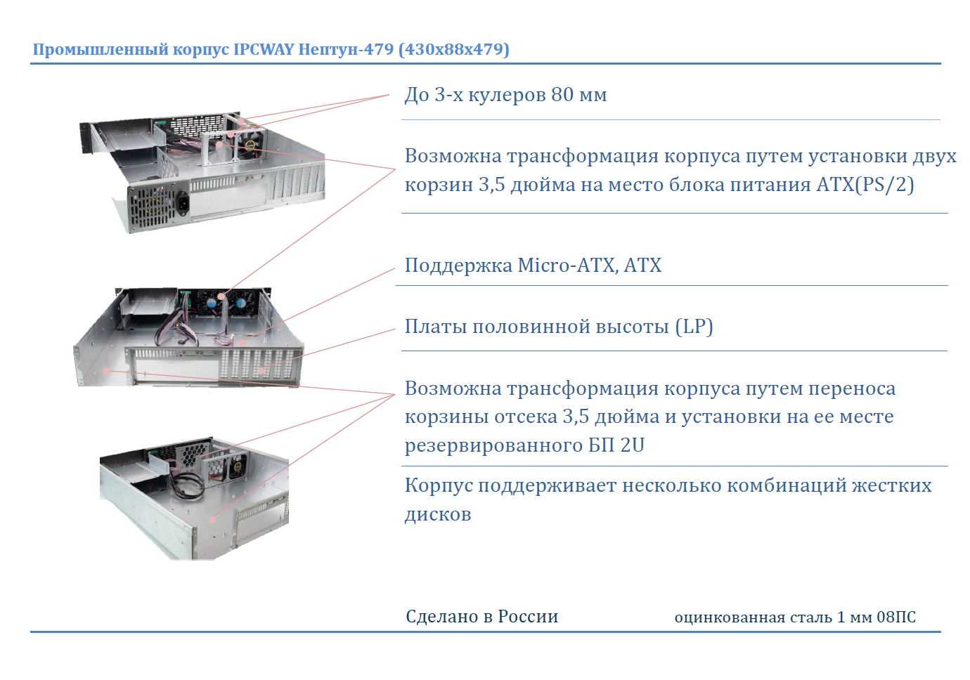  Промышленный корпус 2U Нептун-479