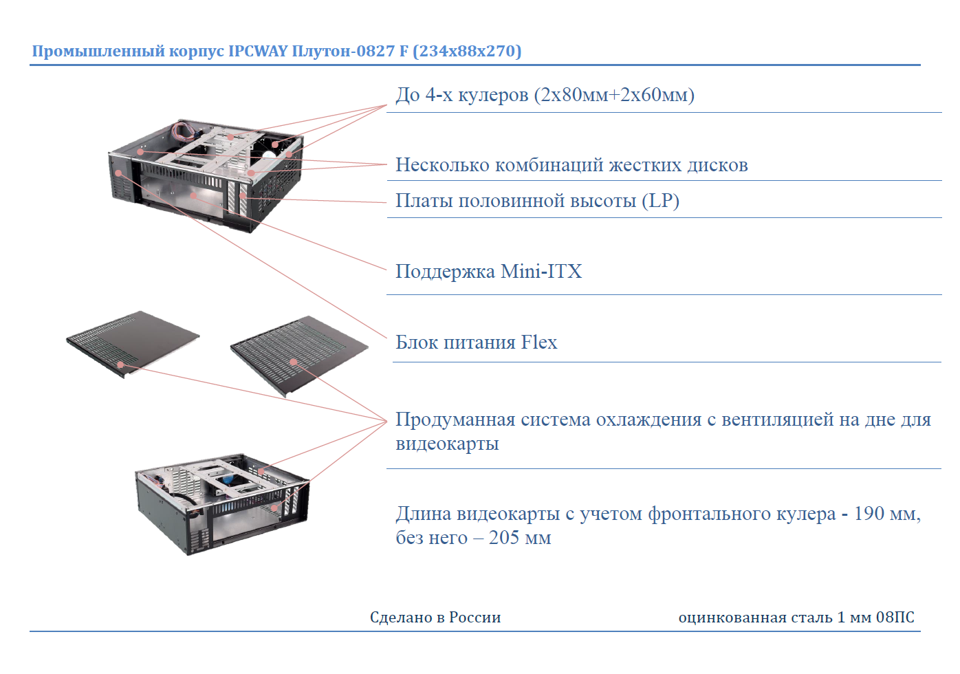 Корпус для высокопроизводительных систем Плутон-0827 F