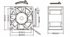 Кулер корпусной 40х40х28 4pin  (ball bearing)