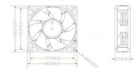 Кулер корпусной 80х80х25 4pin  (ball bearing)